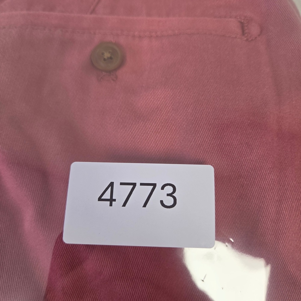 IZOD Mens Salmon Pink Chino Shorts Size 34 Flat Front Cotton Twill 4773 - Picture 7 of 7